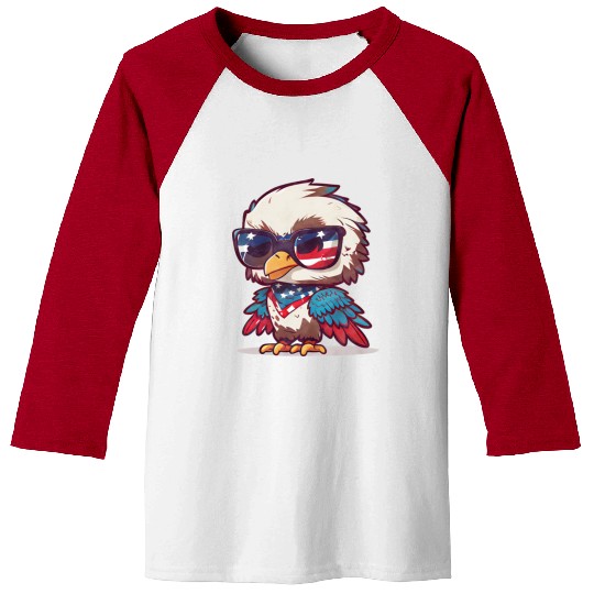 Patriotic fashionista Bird Baseball Tees