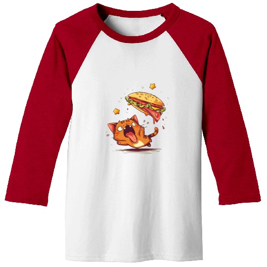 Cat and Taco A Perfectly Delicious Pair Baseball Tees