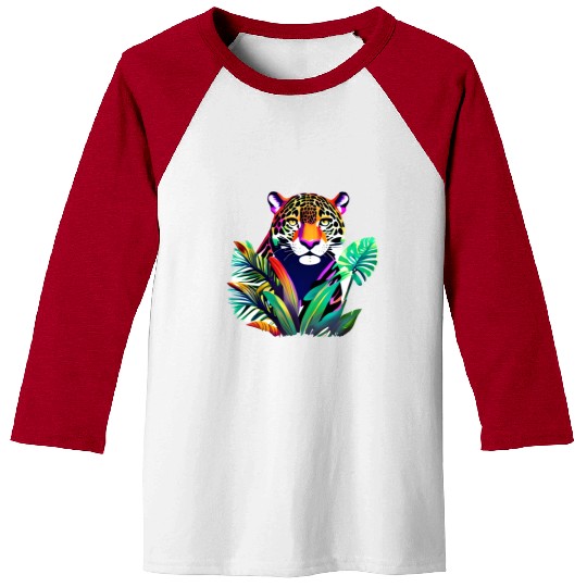 Jaguar in the Tropics Baseball Tees