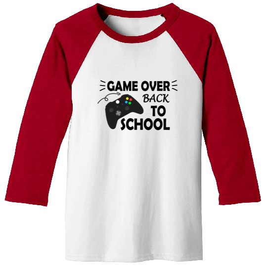 Game Over Back To School girl Baseball Tees