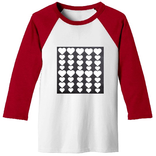 A heart shap Baseball Tees