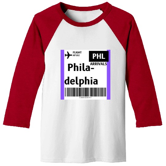 airplane ticket philadelphia Baseball Tees