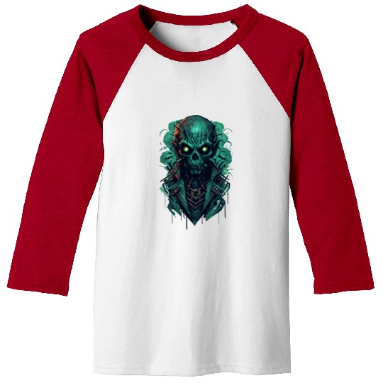 Green Toxic Zombie RPG Game Style Baseball Tees