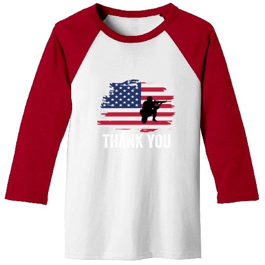 Thank You Us Flag Memorial Day Baseball Tees