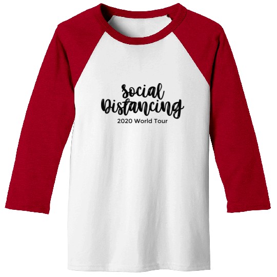 Social Distancing 2020 World Tour black hipster Baseball Tees