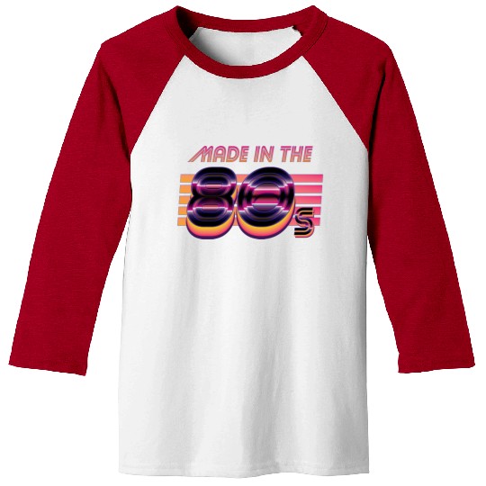 Retrowave Made In The 80s Baseball Tees