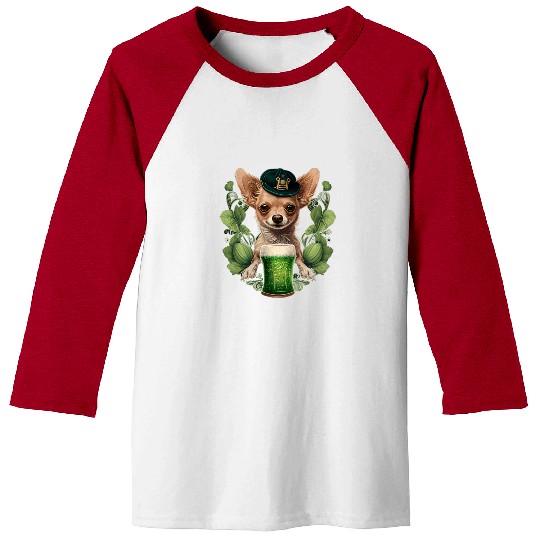 Chihuahua | St. Saint Patricks Day Beer Shamrock Baseball Tees