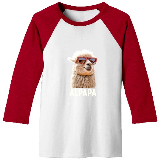 Alpaca Papa Alpapa Lama Dad Alpaca Fathers Day Baseball Tees
