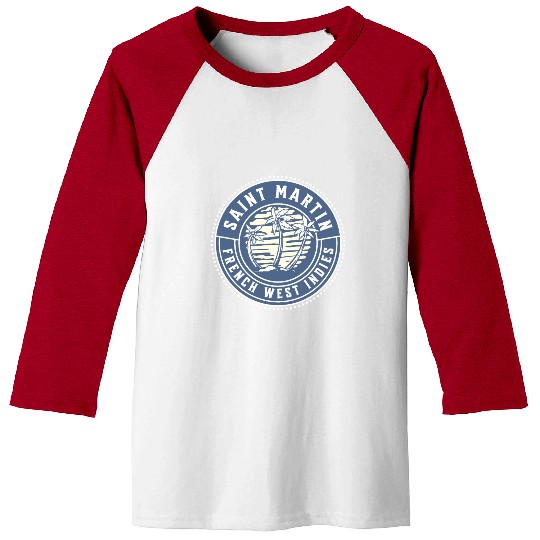 Saint Martin French Caribbean Baseball Tees