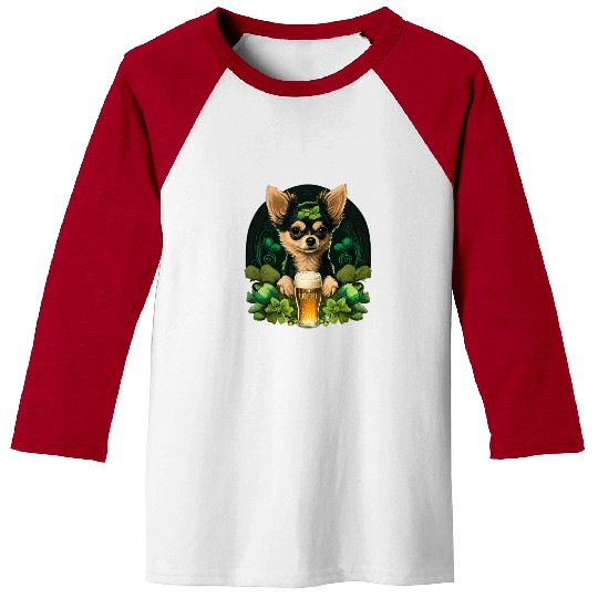 Chihuahua | St. Saint Patricks Day Beer Shamrock Baseball Tees