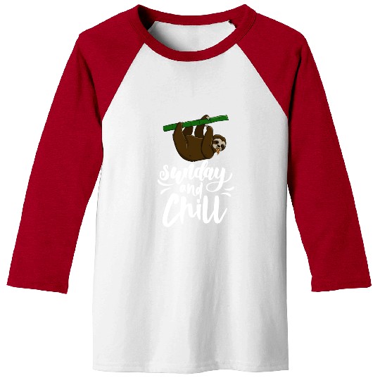 Sunday & Chill Sloth Baseball Tees