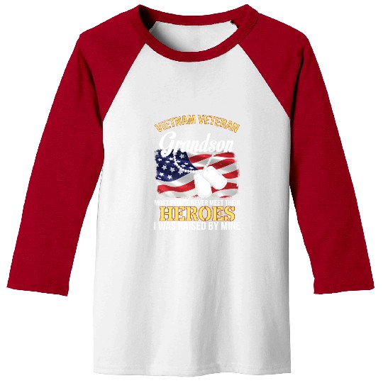 Vietnam Veteran Grandson People Never Meet Heroes Baseball Tees