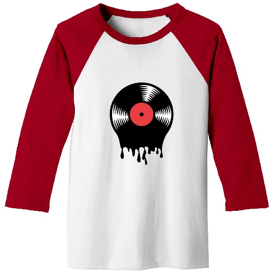 Melting vinyl disc. Baseball Tees
