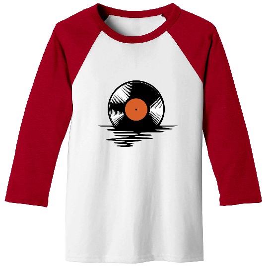 Melting vinyl disc. Baseball Tees