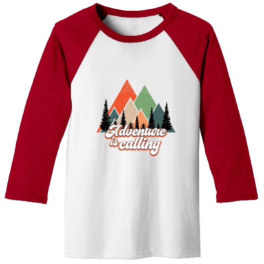 Adventure Is Calling Retro Mountains Alps Baseball Tees