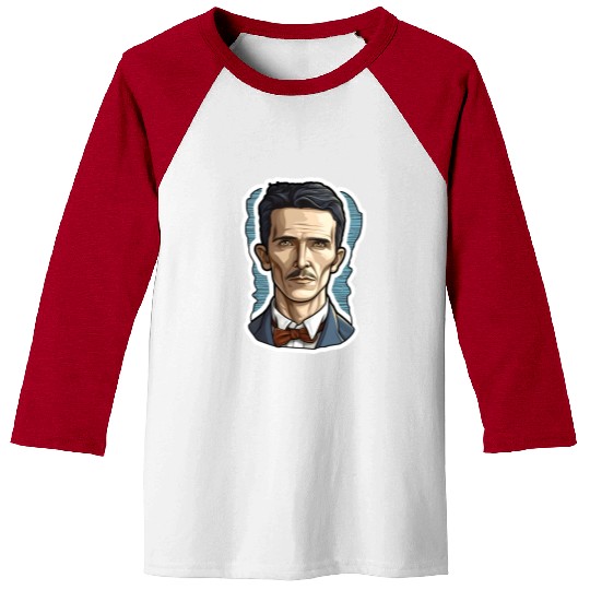 Nikola Tesla Physics Nerd Geek Baseball Tees