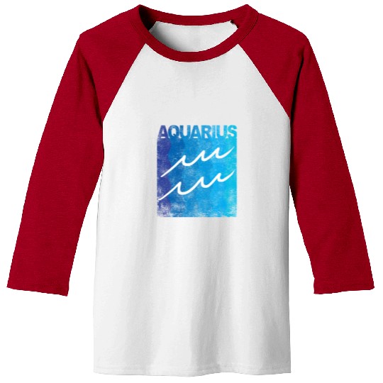 Zodiac Symbol Sign Aquarius Baseball Tees