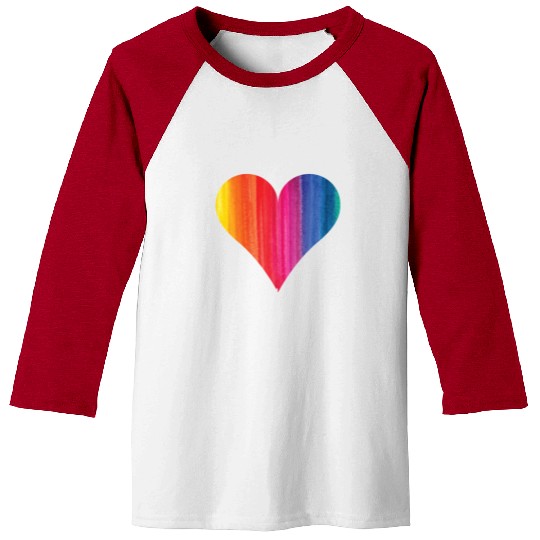 Rainbow Heart Lgbtq Gay Gay Baseball Tees