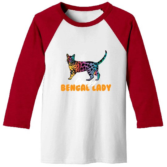 Crazy Bengal Lady Bengal Baseball Tees