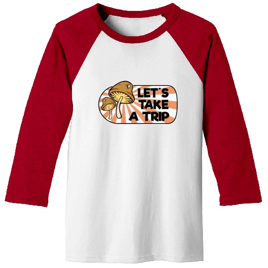 Magic Mushrooms Trip Lsd Hippie Psychedelic Baseball Tees