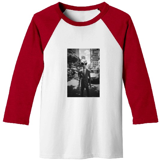 Mysterious Alien in a Suit: Photo Rio de Janeiro Baseball Tees