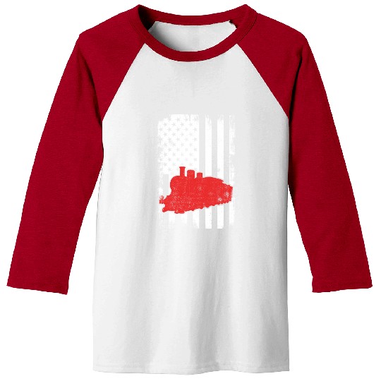 US Patriotic Railroader Baseball Tees