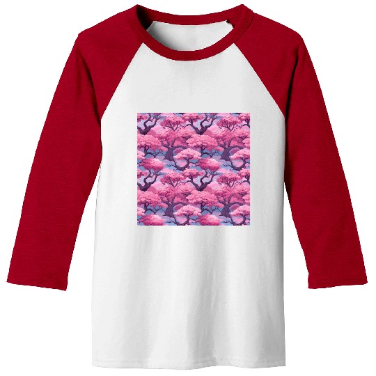 Anime Euphoria: Fantasy Cherry Blossom Dreamscape Baseball Tees