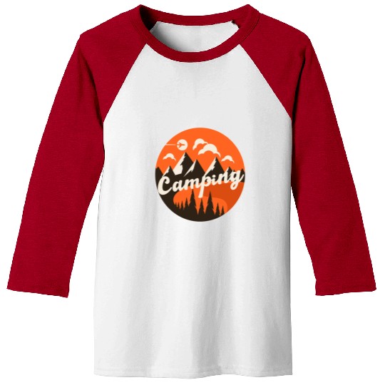 Happy Camper Camping Baseball Tees
