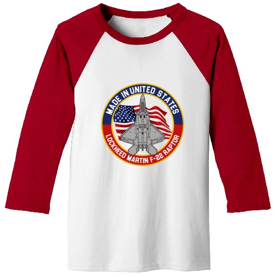 F 22 Raptor Made in USA Baseball Tees