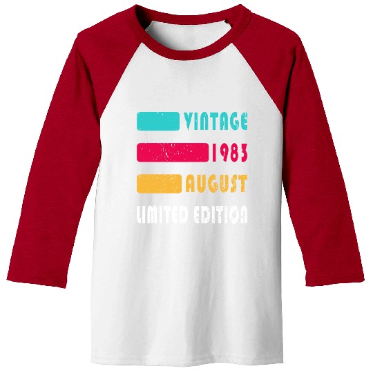 august 1983 Anniversary august 1983 august Baseball Tees