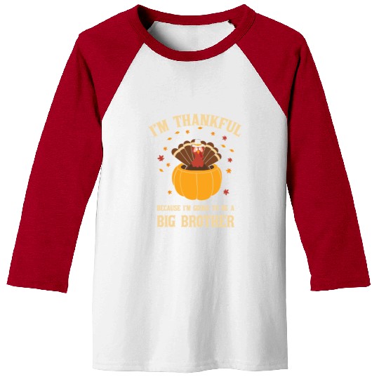 Thanksgiving Big Brother Turkey Pregnant Baseball Tees