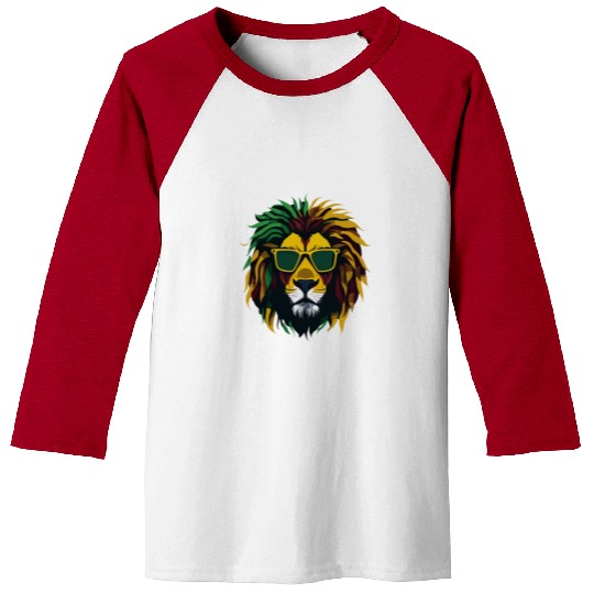 African Lion wearing sunglasses Baseball Tees