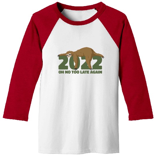 Sleeping Sloth Newyear Baseball Tees