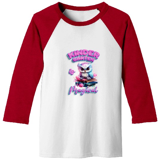 Enchanting Kindergarten Owl - Kindergarten is Magi Baseball Tees