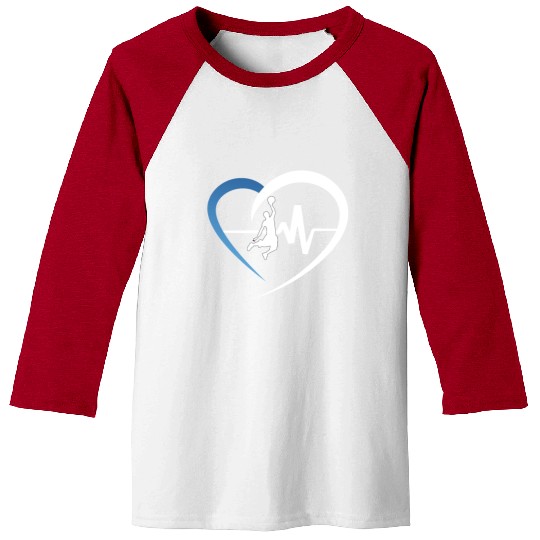 Basketball Heartbeat Baseball Tees