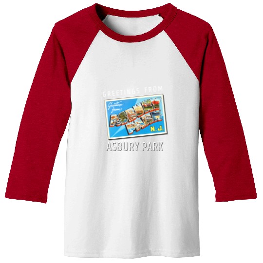 Asbury Park New Jersey Nj Travel Postcard Baseball Tees