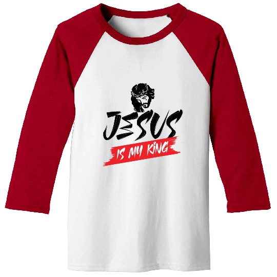 Jesus Is My King Love Jesus Christmas Christian Baseball Tees