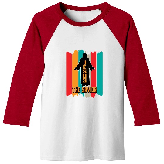 Jesus The Savior Love Jesus Christian Christmas Baseball Tees