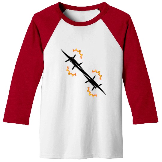Electric fence barbed wire Baseball Tees