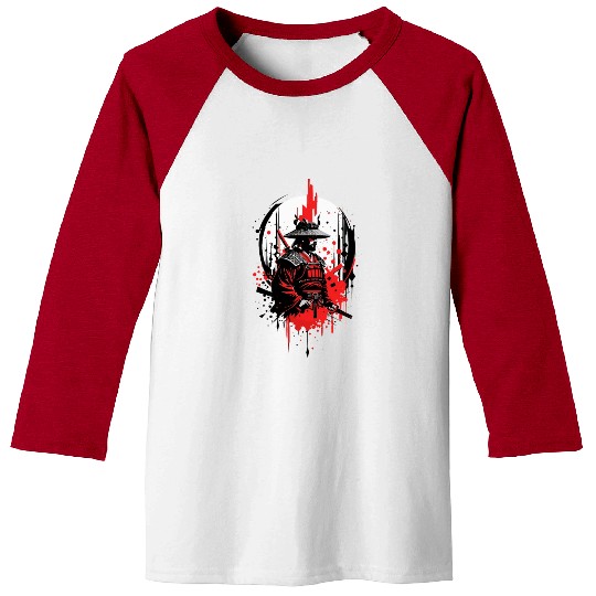 Japanese Samurai Spirit design Baseball Tees