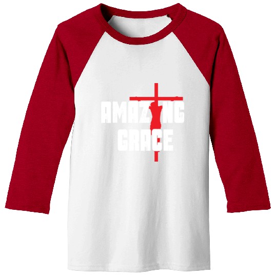 Amazing Grace Love Jesus Christian Christmas Baseball Tees