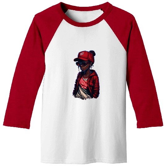Spirit of Africa: Captivating African Girl in a Bo Baseball Tees