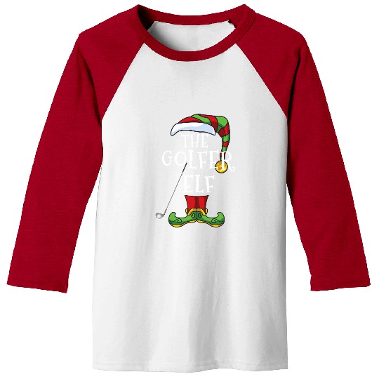 Golfer Elf Golf Family Matching Christmas Group Fu Baseball Tees