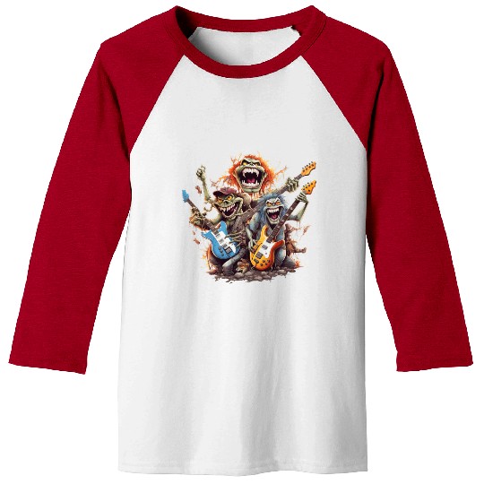 Monsters of Rock and Roll for Music enthusiasts Baseball Tees