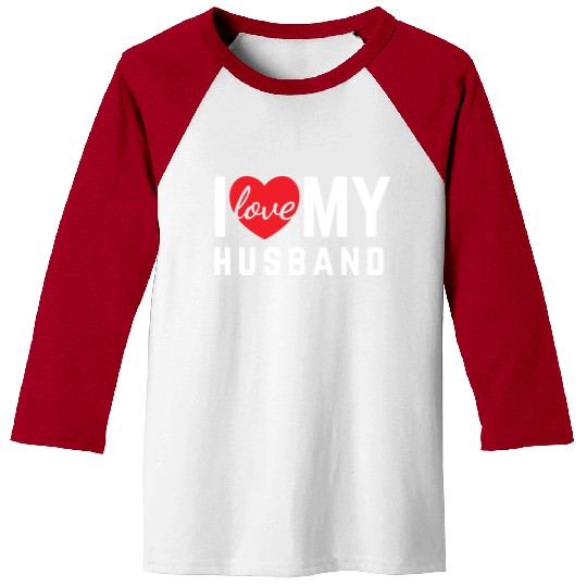 I love My husband Baseball Tees
