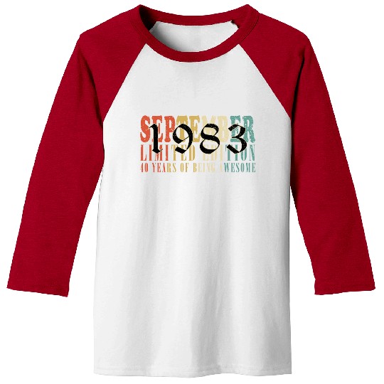 september 1983 Anniversary september 1983 septembe Baseball Tees