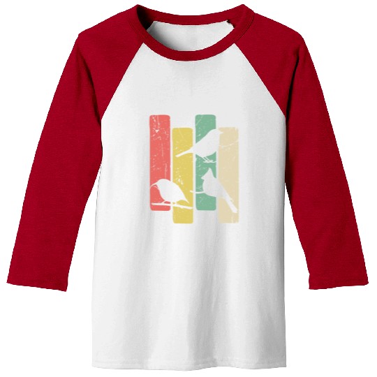 Birds Art Budgie Heron Sparrow Robin Hummingbird Baseball Tees