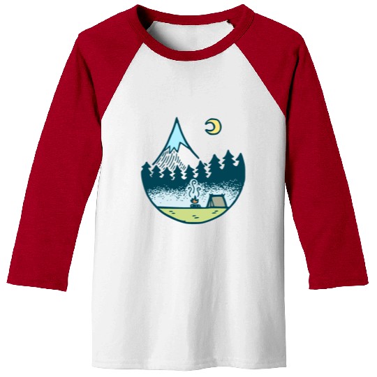 Keep It Simple (Camping At Night) Baseball Tees