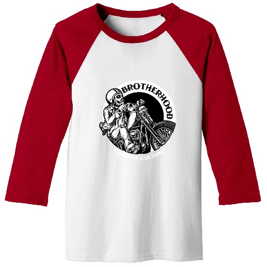 Riding brotherhood culture, skeleton riding a bike Baseball Tees