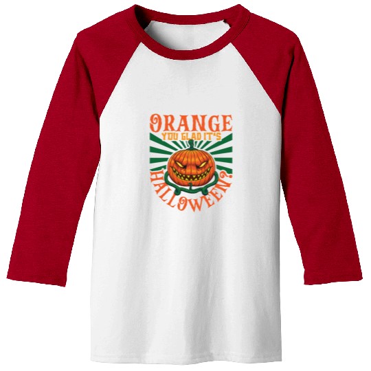 Scary Pumpkin Halloween Costume Autumn Fall Gift Baseball Tees